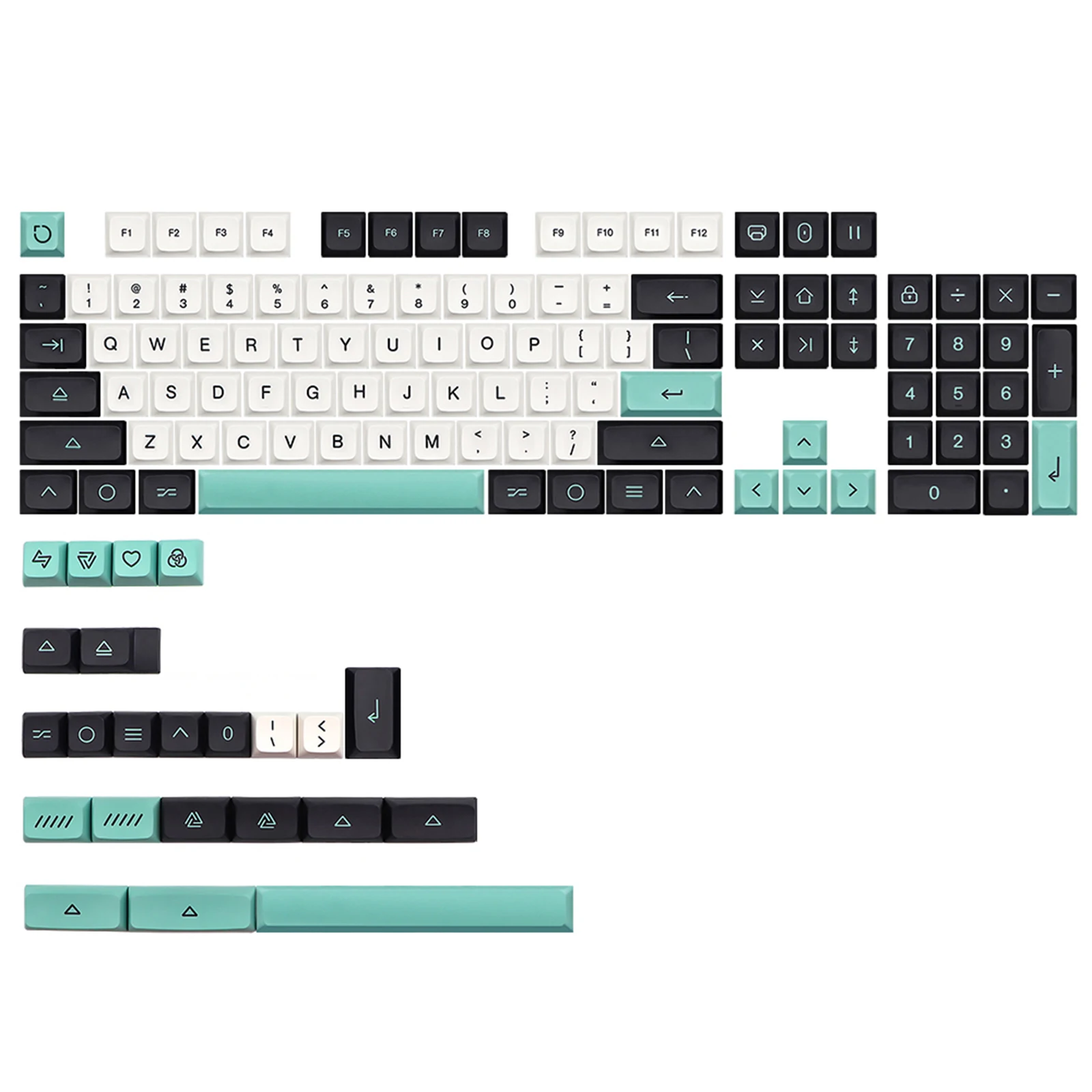 

127 клавиш/набор XDA Profile Custom Minimalist Modern Keycaps PBT Dye Sublimation Keycaps для MX Cherry DZ60 RK61 64 GK61