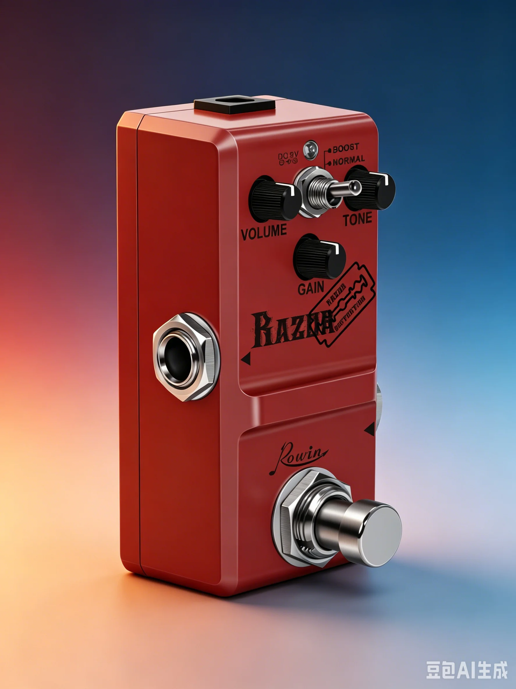 ROWIN LN-301A RAZOR Mini Metal Distortion Pedal, 2 Modes True Bypass Guitar Effect