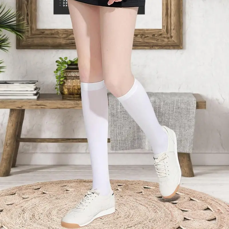 Ice Silk Socks For Women Cool Socks Sun Protection Golf UV Proof High Elastic Soft Breathable Socks For Cosplay