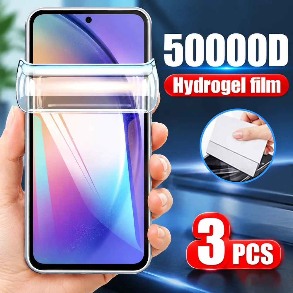 3PCS Hydrogel Film For Samsung Galaxy A53 5G A54 A13 A14 A22 Soft Screen Protector For Samsung Galaxy A23 A24 4G A31 A32 5G HD