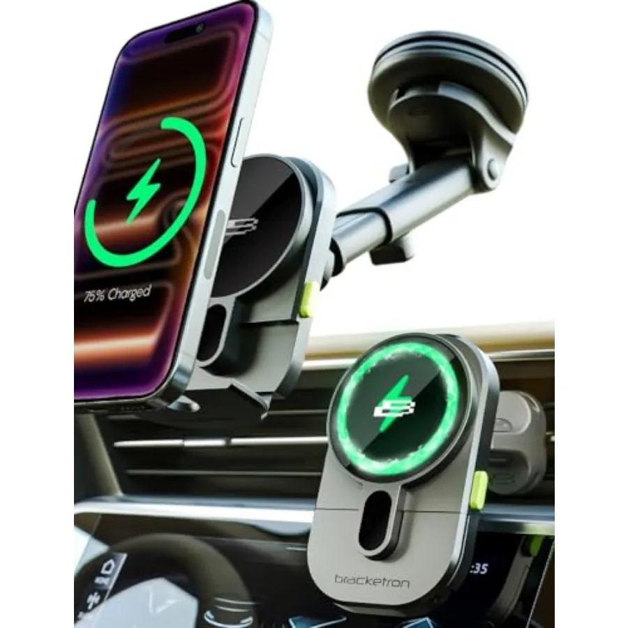 

MagAlign Extend 15W Magsafe Car Mount Charger Magnetic Car Phone Holder Charger Wireless Car Charger for iPhone 17 Pro Max 16 1