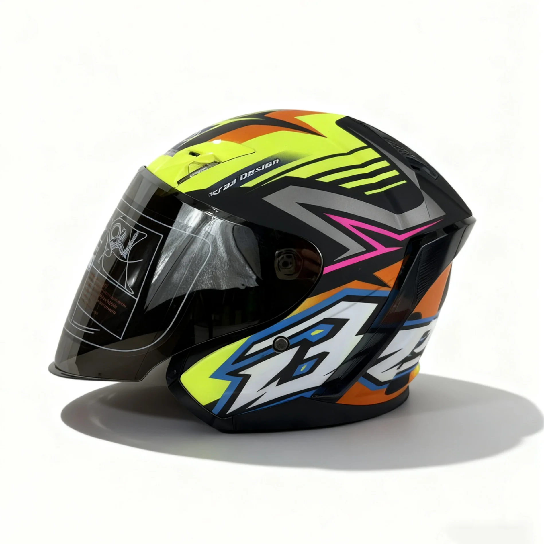 

MRC Graffiti Half Helmet Men's and Women's Motorcycle Electric Vehicle Off road Summer Helmet Lens Capacitor