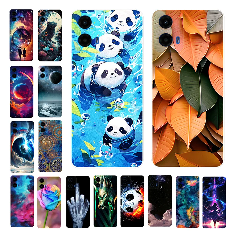 Silicone Case For Motorola Moto G45 5G Case Printed Panda TPU Soft Back Cover for Moto G45 G 45 Funda MotoG45 Protective Shells