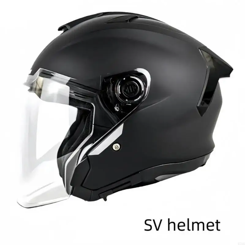 M76E Plastic Side Mount Base for Motorcycle Half Helmet Hardware with 2 Screws for City Trip, Short Commute, Travel, and