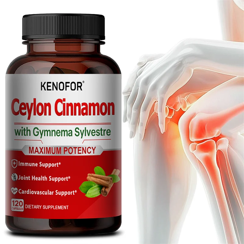 Ceylon Cinnamon Capsules with Berberine HCL, Ashwagandha & Black Pepper, Support Heart, Joint, Digestive & Immune Wellness