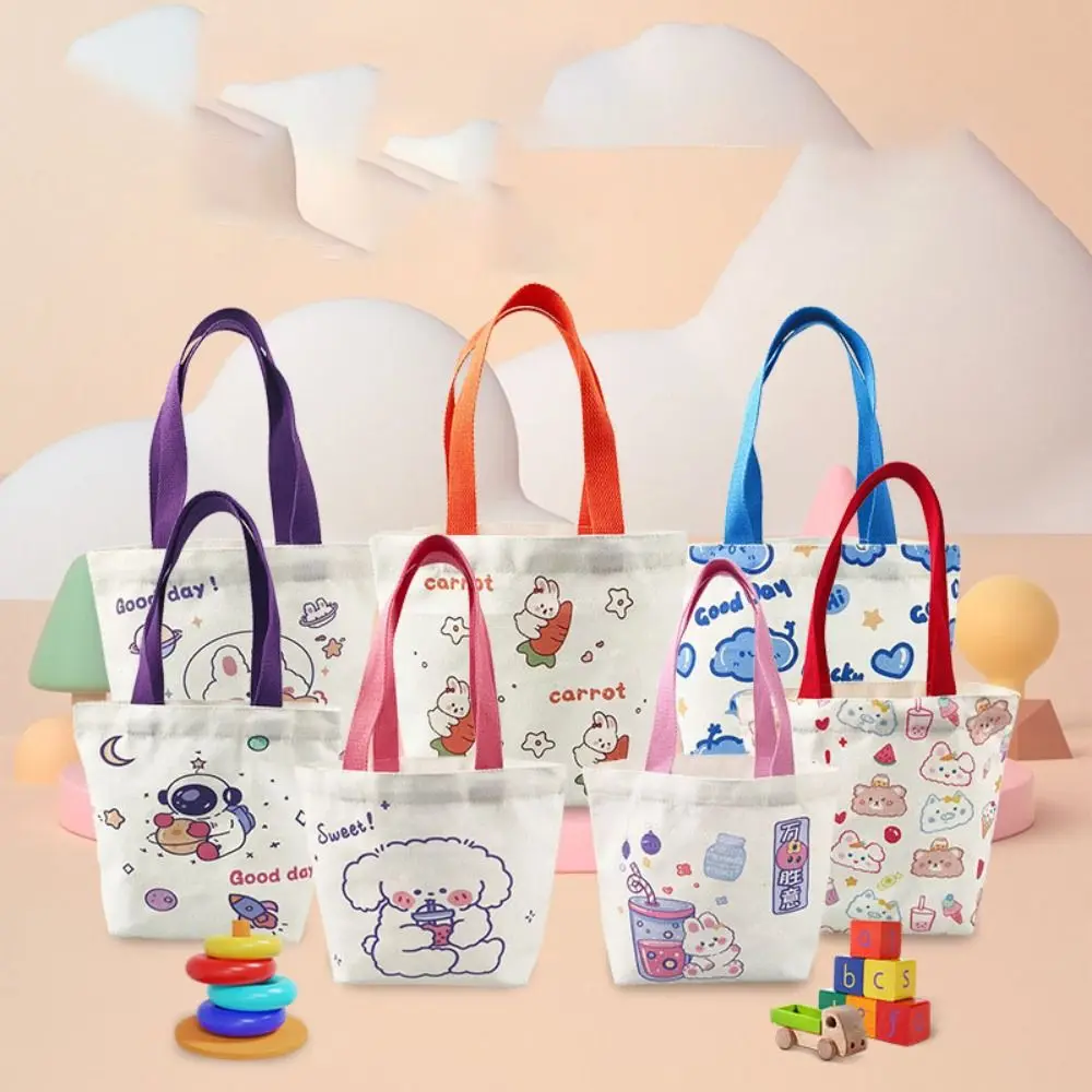 Cartoon Aufbewahrung taschen Frauen kleine Leinwand Tasche neue Tasche Lebensmittel Tasche Kaninchen Sommer Handtasche tragen Mini Handtaschen Cartoon Handba