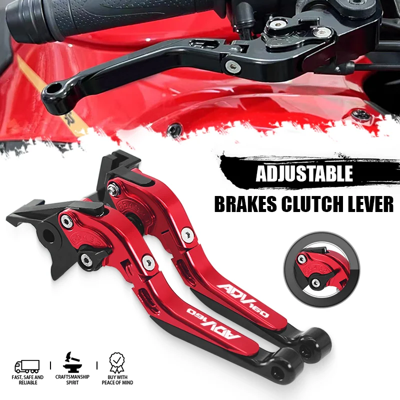 

NEW ADV160 brakes handle For ADV160 ADV 160 2023-2025 Motorcycle Adjustable Extendable Folding Brake Clutch Levers Handle adv160