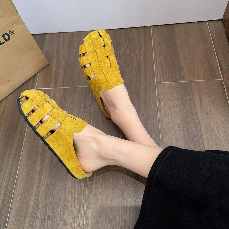 

Новые высококачественные женские шлепанцы-сабо 2026 года, летние однотонные дизайнерские туфли, модные повседневные сандалии, женские слайды