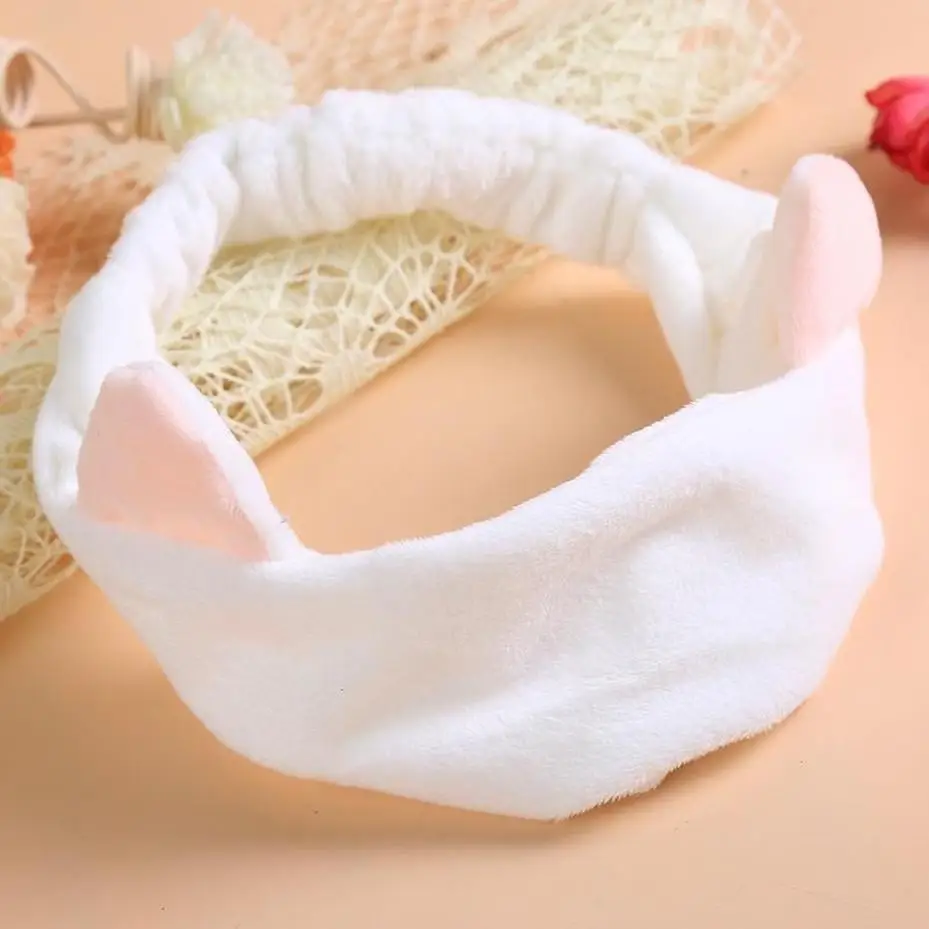 1 Pcs Hair Accessories Cat's Ears (Steamed Cat-ear Shaped Bread) Hair Band Wash Face Makeup Hair Band Accessories Bow