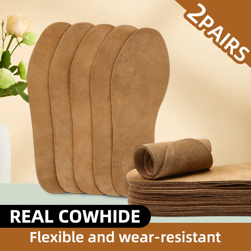 حقيقية جلد البقر النعال امتصاص العرق رائحة واقية تنفس سميكة الجلود نعال الحذاء كبيرة الحجم متجمد جلد البقر 2 مللي متر #3