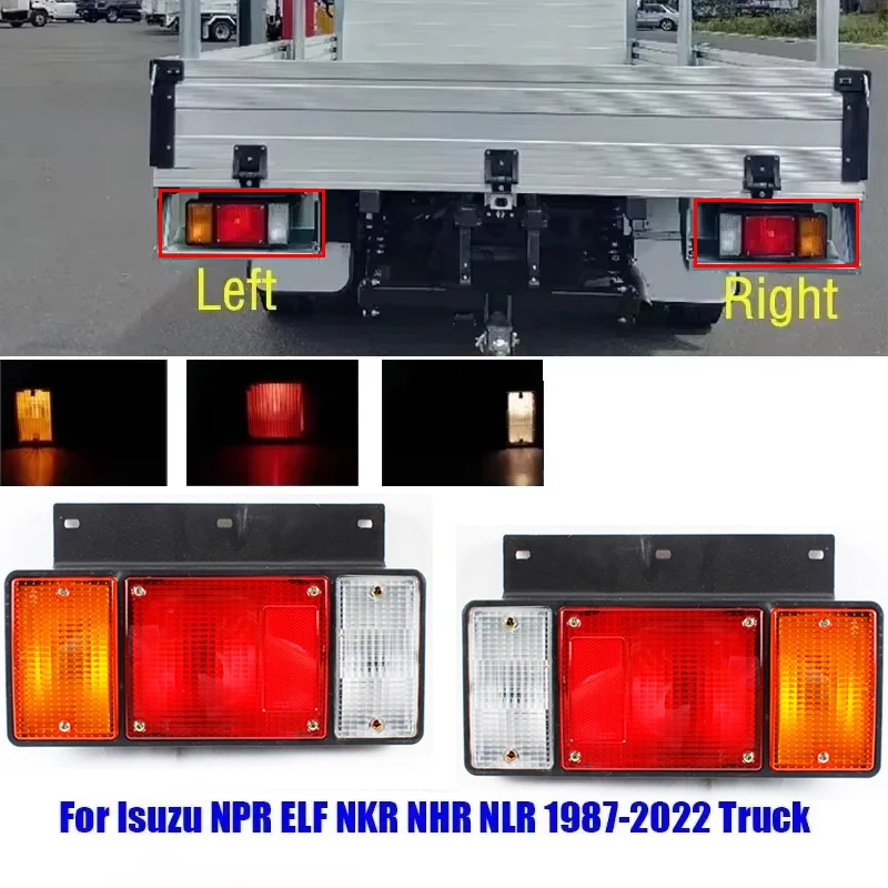 Car Tail Light Fit For Isuzu NPR ELF NKR NHR NLR 1987-2022 Rear Bumper Brake Stop Reverse Lamp Turn Signal Light Car Accessories