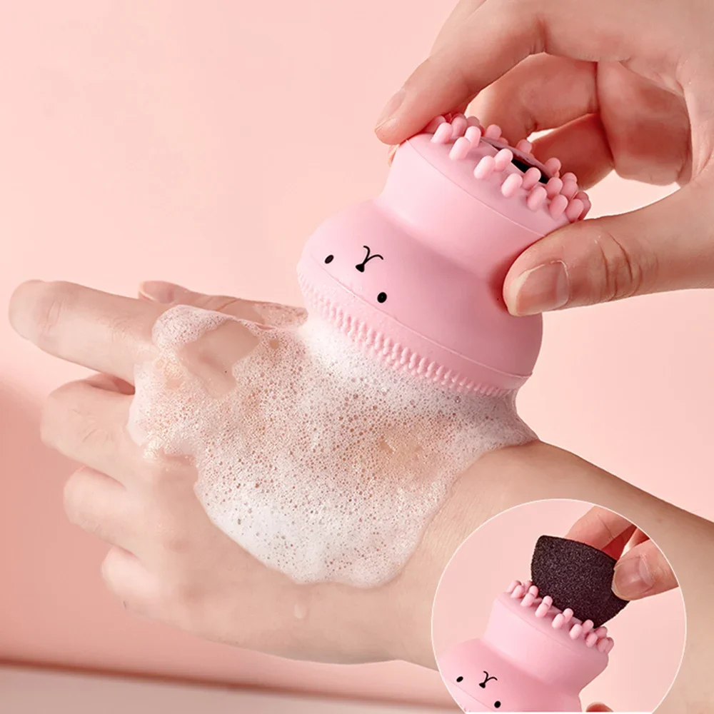 

Silicone Face Cleansing Brush Facial Deep Pore Skin Care Scrub Cleanser Tool New Mini Beauty Soft Deep Cleaning Exfoliator Tool