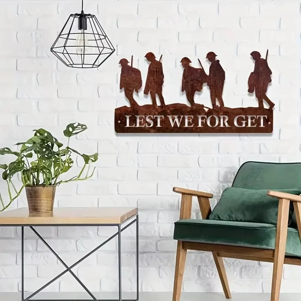 Enchanting Home Decoration Metal Rust Military Pendant – Magical Indoor and Outdoor Wall Decor. Iron Art Silhouette