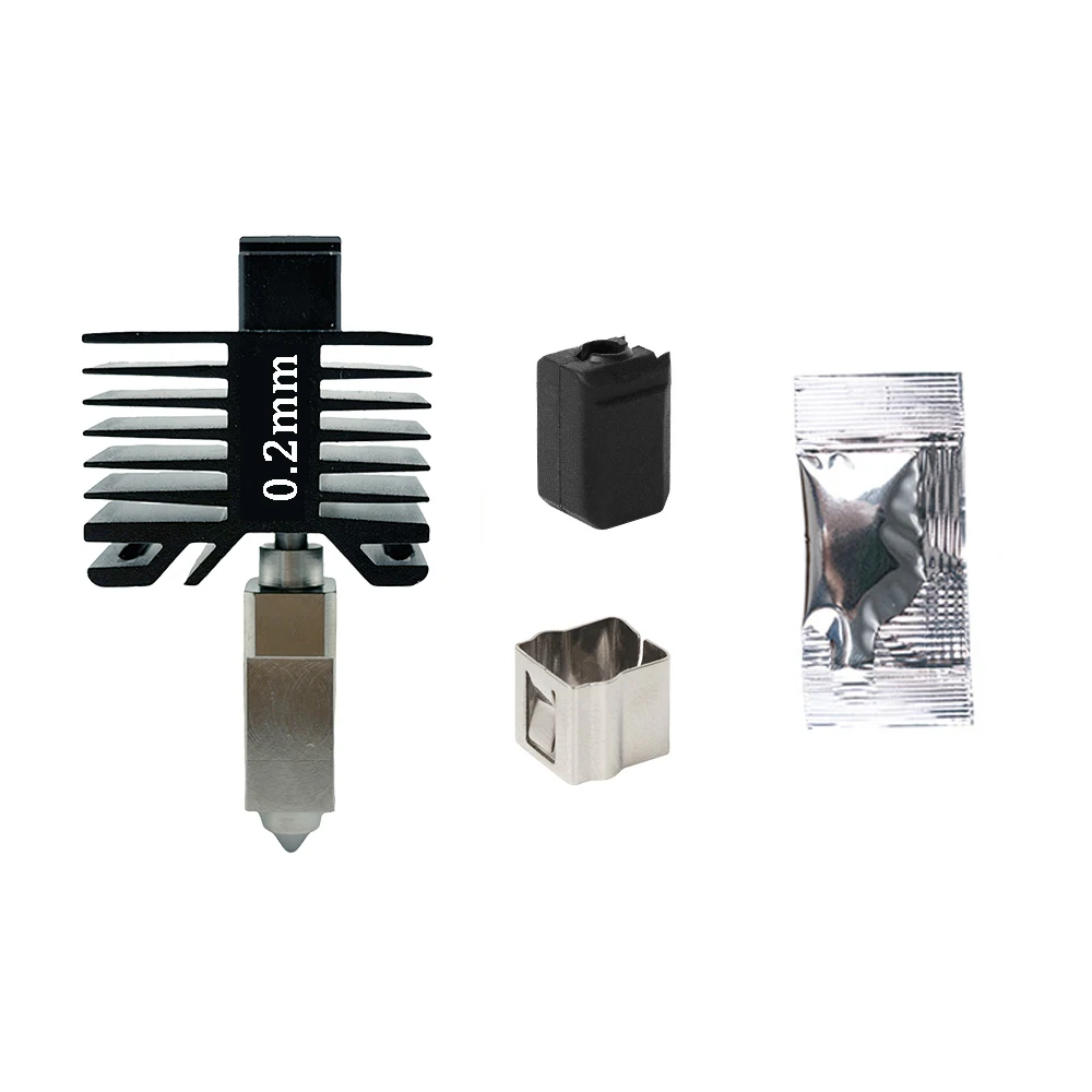 Für Bambu Lab X1/P1 Serie Hotend-Kit, Düse aus gehärtetem Stahl 0,2/0,4/0,6/0,8 mm, für Bambu Lab X1C X1 P1P P1S 3D-Druckerteile