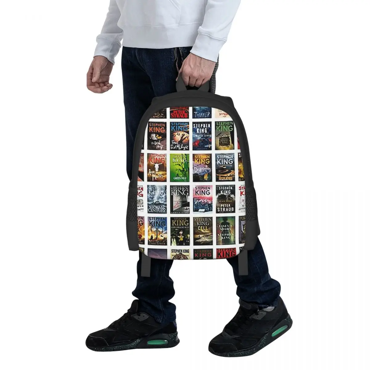 Complete Works Of Stephen King Student Backpack School Bag Hiking Travel Daypack for Men Women Fashion Bookbag Shoulder Bags