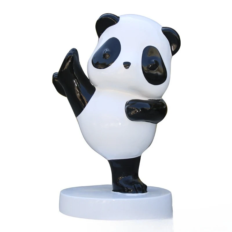 

Simulation panda sculpture ornament large cartoon doll garden landscape