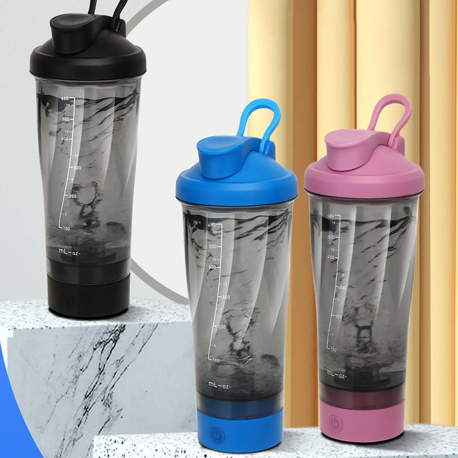 زجاجة هزازة البروتين الكهربائية المحمولة زجاجة خلط العصائر الكهربائية 700 مللي آلة خلاط قابلة للشحن للتخييم المطبخ #1