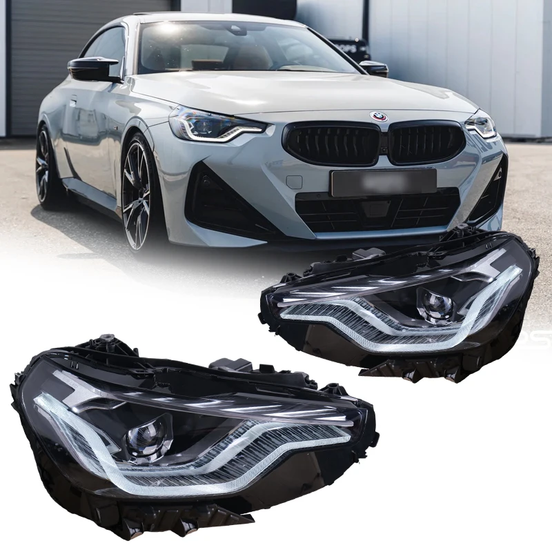 

Автомобильные фары TYPY для BMW 2 серии G42, 2023-2025 гг., автоаксессуары, ДХО, поворотники, неадаптивные LED