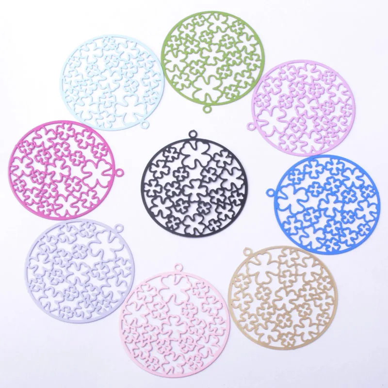 

30 шт., распродажа AB5425, латунные ювелирные изделия, подвески, красочный круглый кулон, сделай сам, женские серьги, аксессуары