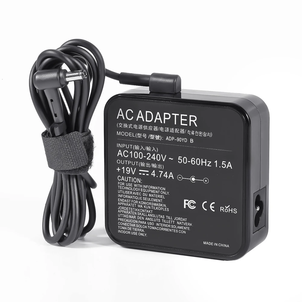 19V 4.74A 5.5*2.5mm 90W Laptop Adapter power Charger ADP-90YD For Asus K53 A52F A53E A53S A53U A55VD D550CA D550M F555LA ADP-90S