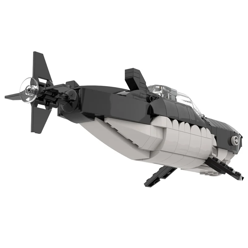 291pcs MOC 상어 잠수함 틴틴즈 블록 어린이 크리스마스 장난감 선물 어린이 청소년 크리스마스 장난감 선물