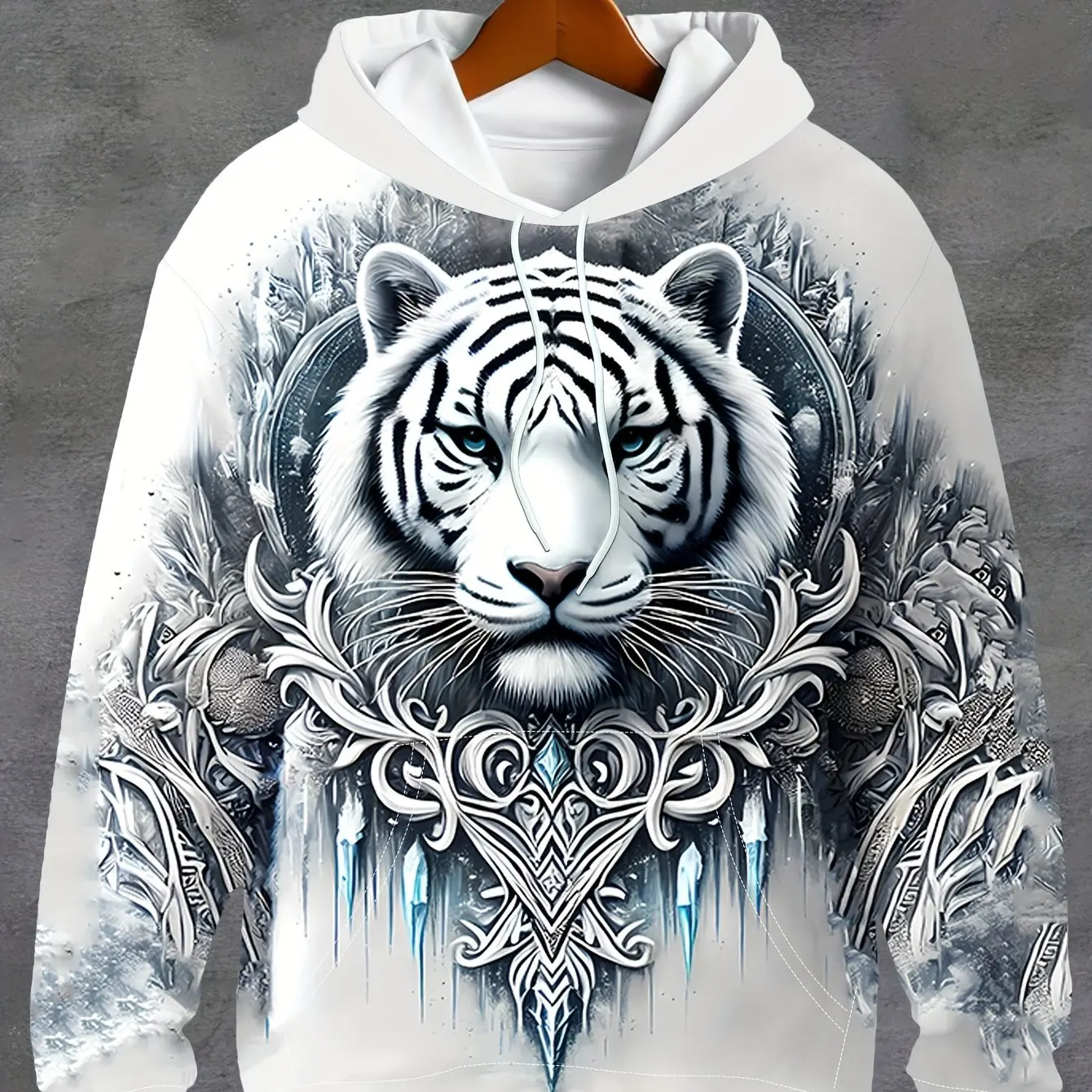 Männer Hoodie Lose Mit Kapuze Sweatshirt Mode Tiger 3D Druck Muster Tops 2026 Neue Herbst Mann Hoodie Y2k Sweatshirts Für männer