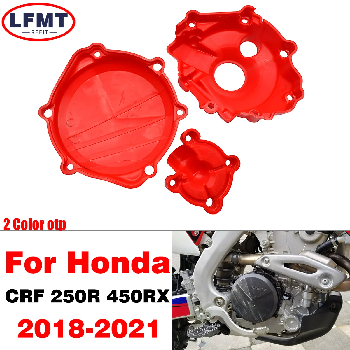 

CAKEN Motorcycle Ignition Guard Water Pump Cover Clutch Protector For Honda CRF250R CRF250RX CRF 250R 250RX 2018 2019 2020 2021