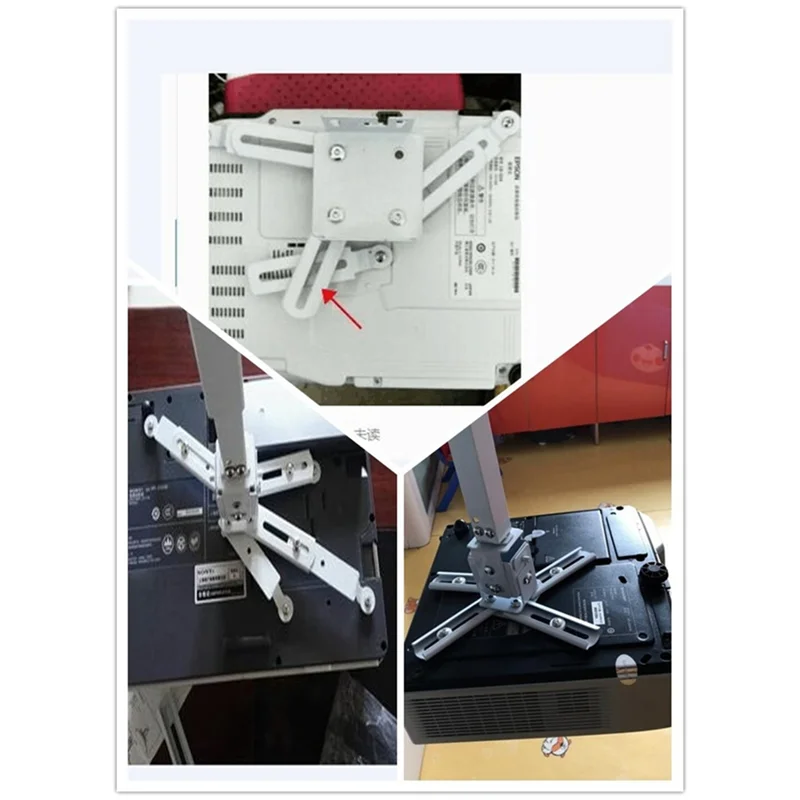 A93P Universal C6 C2 C3 TD96 TD97 Projector Ceiling Wall Mount Bracket Hanging Bracket YG650 C6 M19 K25 Projector Stand White Du
