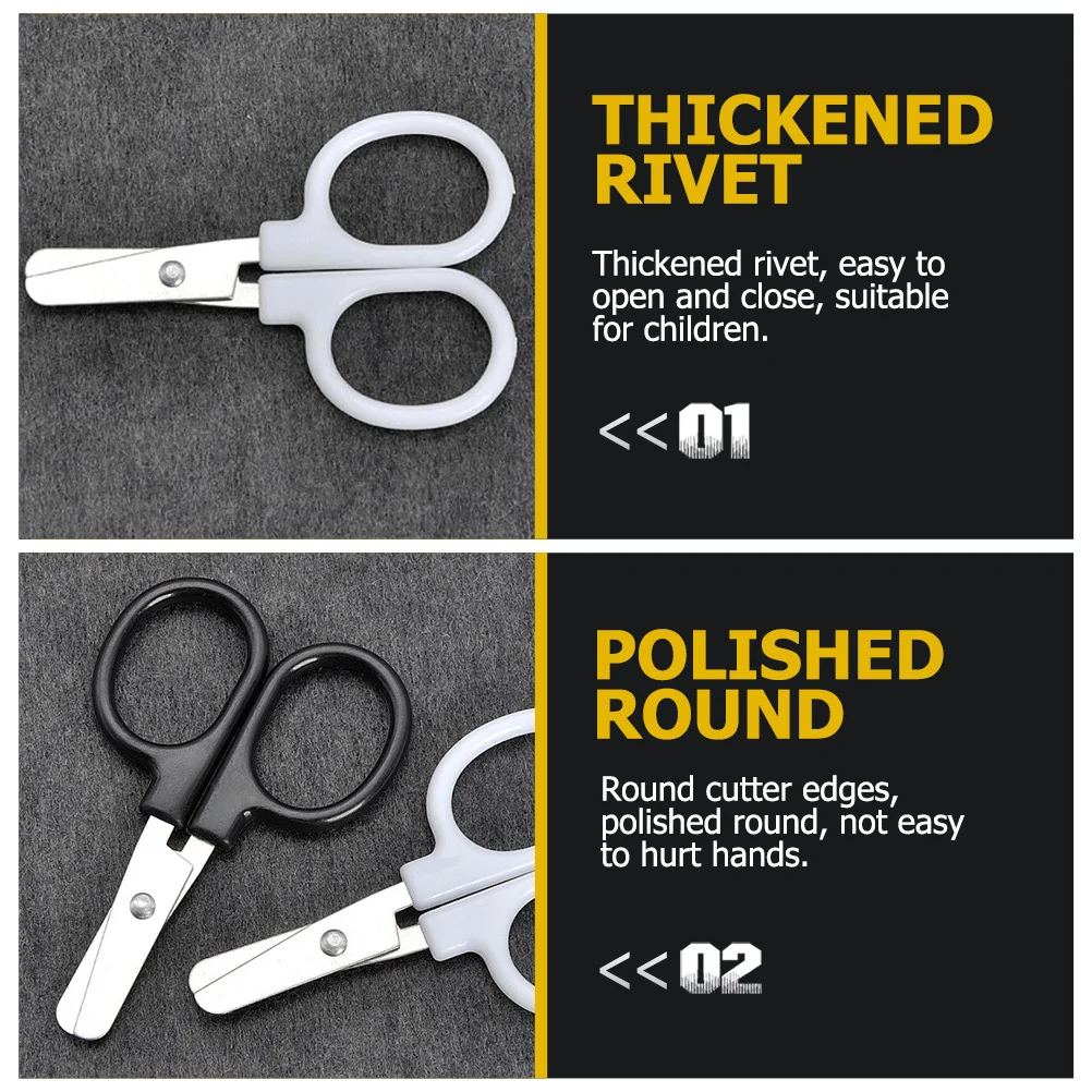 20Pcs Kids Safety Scissors Ultra Fine Tip for Paper Crafting Embroidery DIY Scrapbooking Cards Making Multi-Function Handcraft