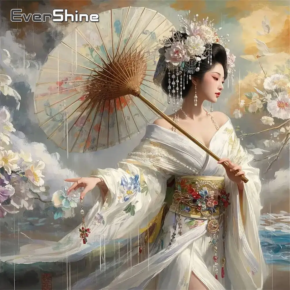Evershine 5D DIY Diamond Painting Woman Portrait Pattern For Adults Beginners Diamond Mosaic New Collection Home Decoration