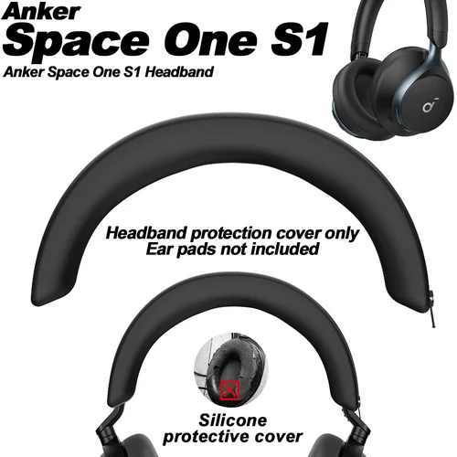 Imagen 2 del producto Almohadillas para auriculares Anker Space One S1, almohadillas rosas de repuesto, orejeras, cubiertas de memoria de malla, proteína de esponja