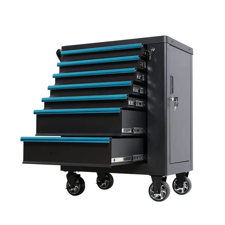 OEM/ODM/OBM Modular Tool Storage Cart DOMAX 7 Drawer Mobile Cabinet Powder Coat Steel ISO Certified Auto Repair Workshop