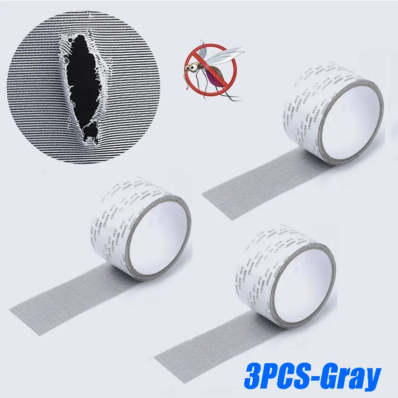 Self‑Adhesive Window Screen Repair Tape, Waterproof Anti‑Mosquito Mesh Patch, Easy‑to‑Apply Mosquito Net Repair Kit for Broken Window Screen, Household Window Mesh Fix Accessories