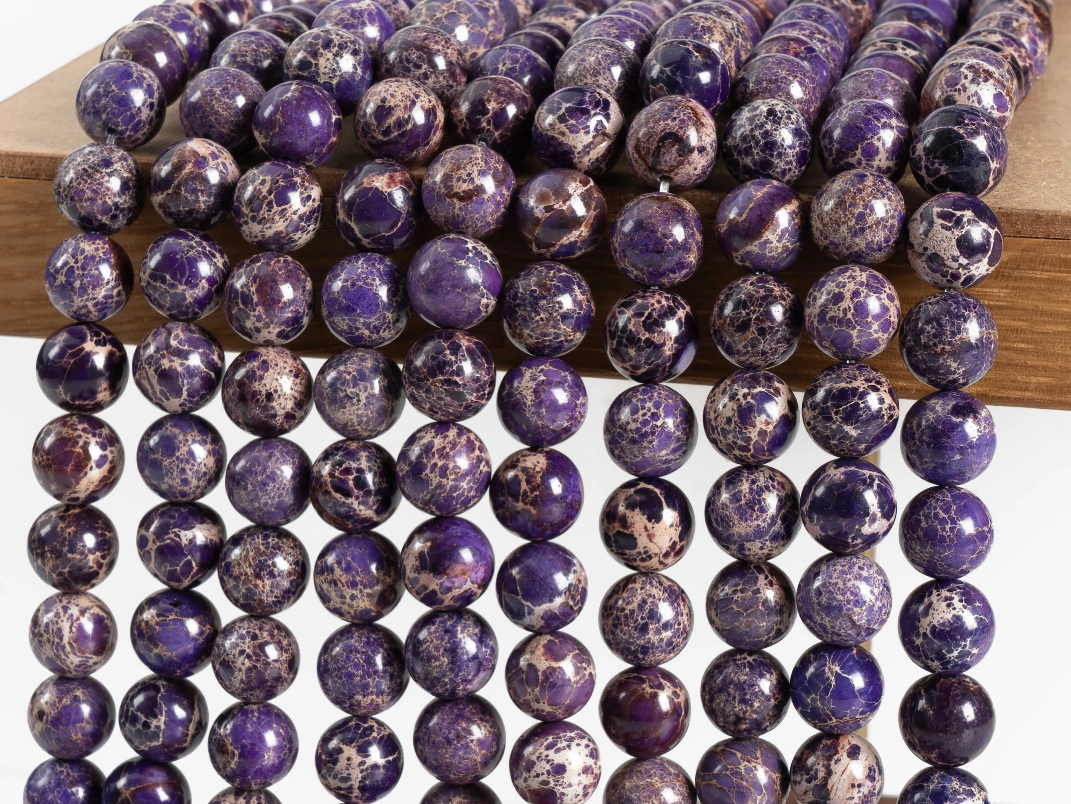 Grape Purple Sea Sediment Imperial Jasper 4mm 6mm 8mm 10mm Grade AAA Loose Beads Round Shape for Jewelry Making