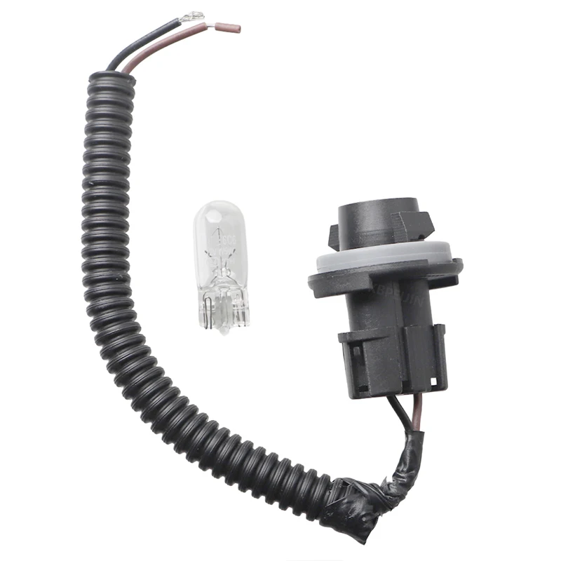 For Cadillac Escalade 2002-2006 License Plate Light T10 W5W Bulb Holder Socket Base Wire Connector 2Pc