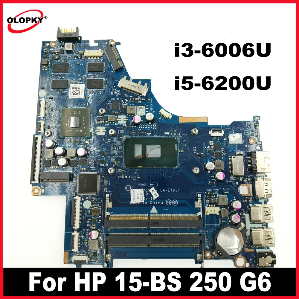 

CSL50/CSL52 LA-E791P for HP 15-BS 250 G6 Laptop Motherboard with i3-6006U i5-6200U CPU 520 2GB DDR4