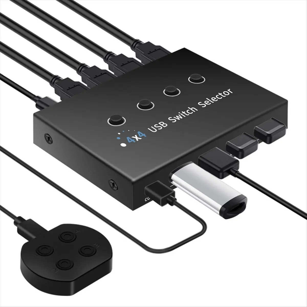 

USB-переключатель A10I, 4 совместного использования компьютера, 4 USB-устройства, принтер, сканер, мышь, клавиатура, с 4 комплектами кабелей USB 3.0