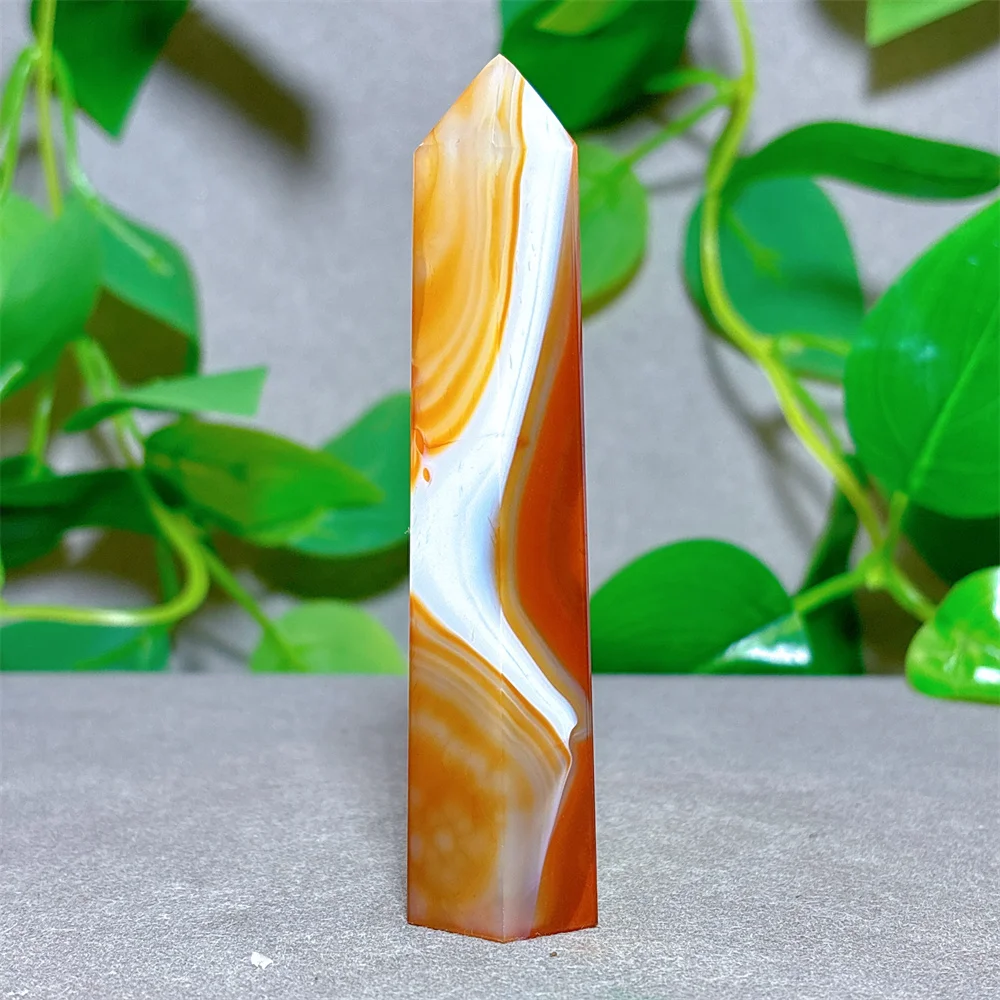 Carnelian Tower Crystal Natural Stone Quartz Stone Minerals Home Decoration Reiki Craft Gifts Energy