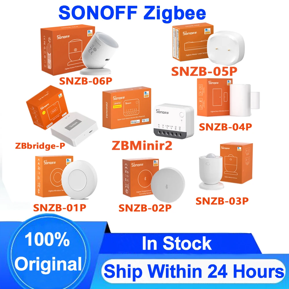 SONOFF SNZB-02P Датчик температуры и влажности Zigbee SNZB-01P SNZB-03P SNZB-04P SNZB-05P SNZB-06P ZBMinir2 ZBBridge PRO Hub