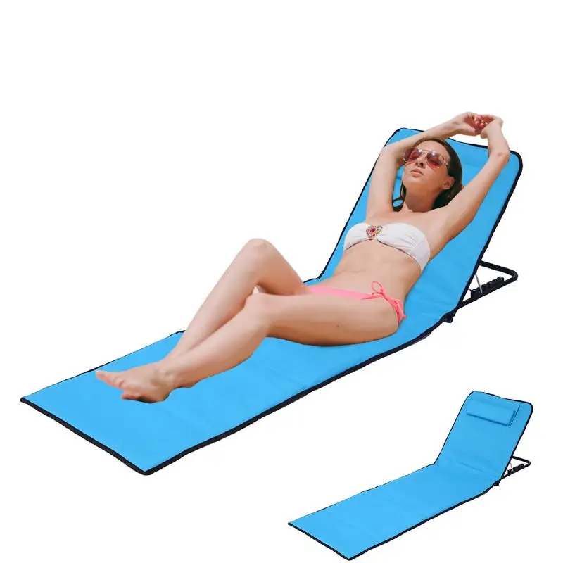 Pool Lounge Chair 5-Position Lounge Chaise For Outdoor Sun Tanning Portable Reclining Chair Foldable Lounger For Swimming Pool