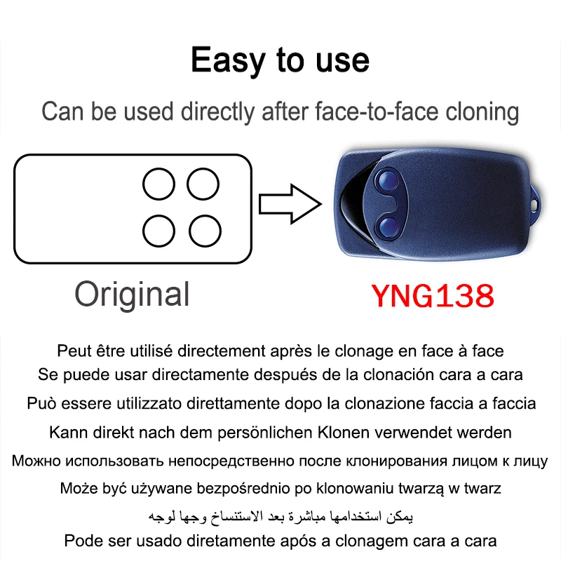 استنساخ FLO1 FLO2 FLO4 جهاز نسخ التحكم عن بعد لباب المرآب بتردد 433.92 ميجا هرتز وجهاز إرسال يدوي لفتح البوابة برمز ثابت