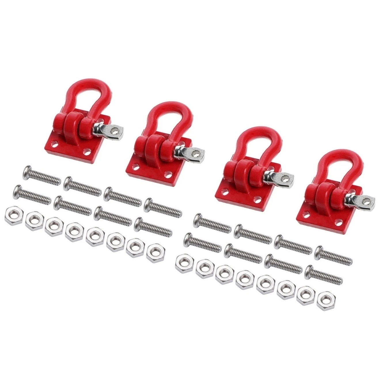 Metall-Anhängerkupplung, Abschleppösen, Kletter-Anhängerschäkel für 1/10 RC Crawler Car Traxxas TRX4 Axial SCX10 RC4WD D90 Teile