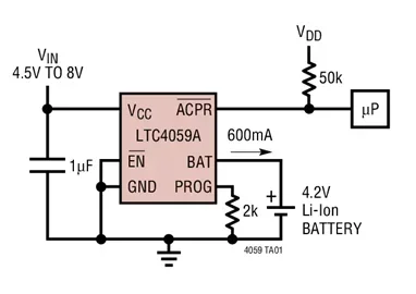 LTC4059AEDC LTC4059EDC LTC4059 - 900mA Linear Li-Ion Battery Chargers with Thermal Regulation in 2 * 2 DFN