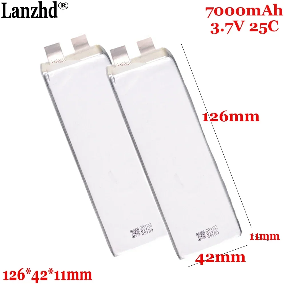 

High rate Li 3.7V 1142126 25C 7000mAh For Starting power supply automobile igniter battery Model ship toy model battery