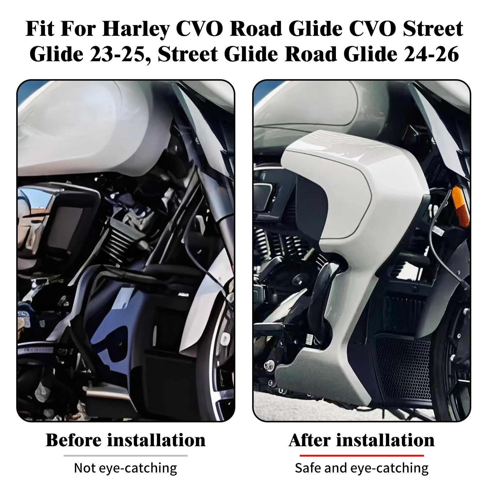 Motorcycle Front Crash Bar Highway Engine Guard Fairing Lowers For Harley Touring FLHXSE FLTRXSE 2023-Up FLHX FLTRX 2024-Later