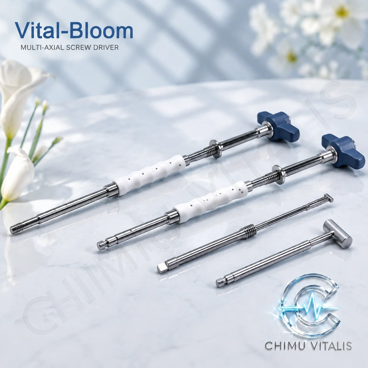 【CHIMU VITALIS】Spine Technical Screwdriver, Single and Multi-Axial Precision Tool