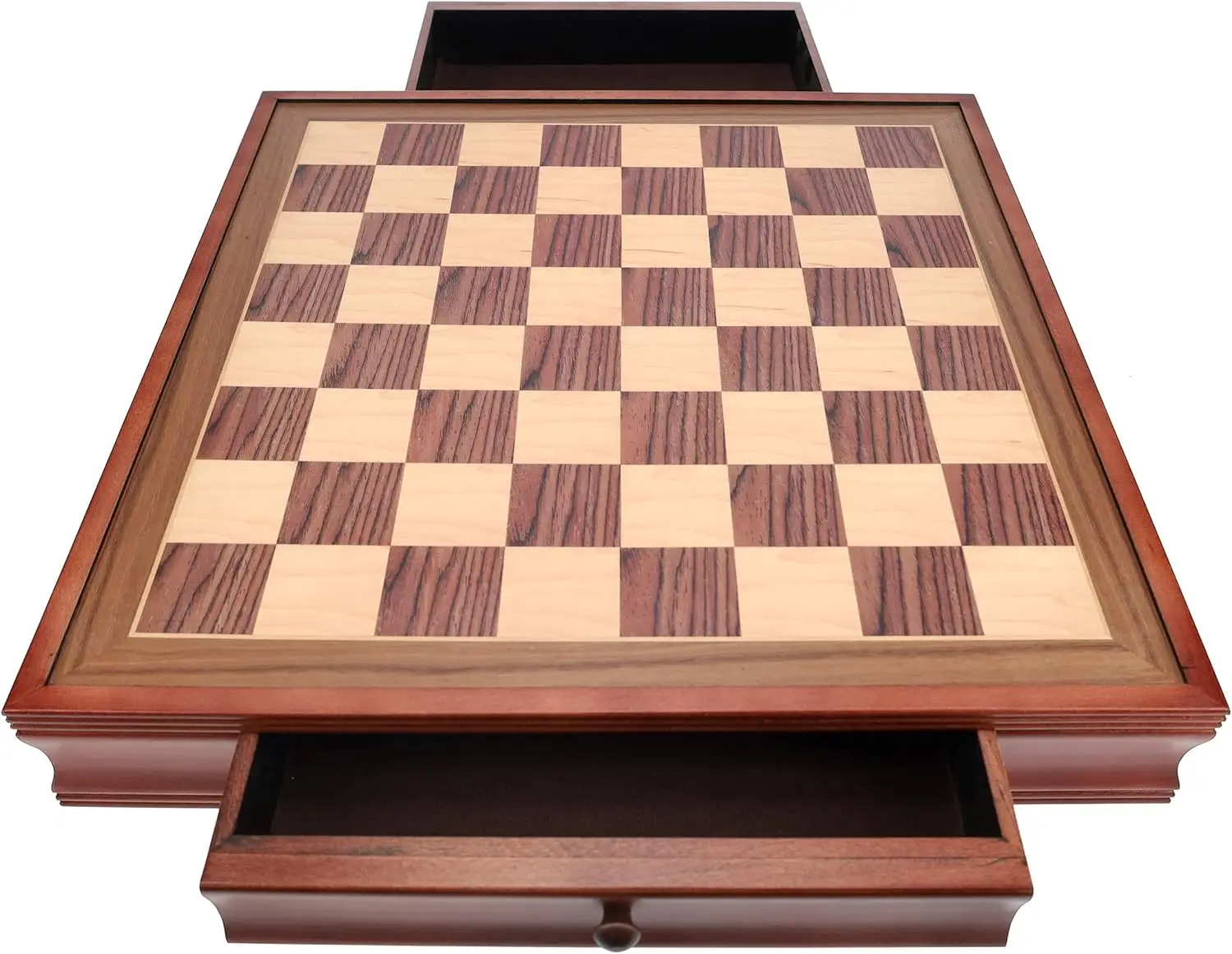 We Games Deluxe Wooden Chess Board With Storage Drawers - Camphor Wood 19 In., Luxury Chess Set & Checkers For Adults