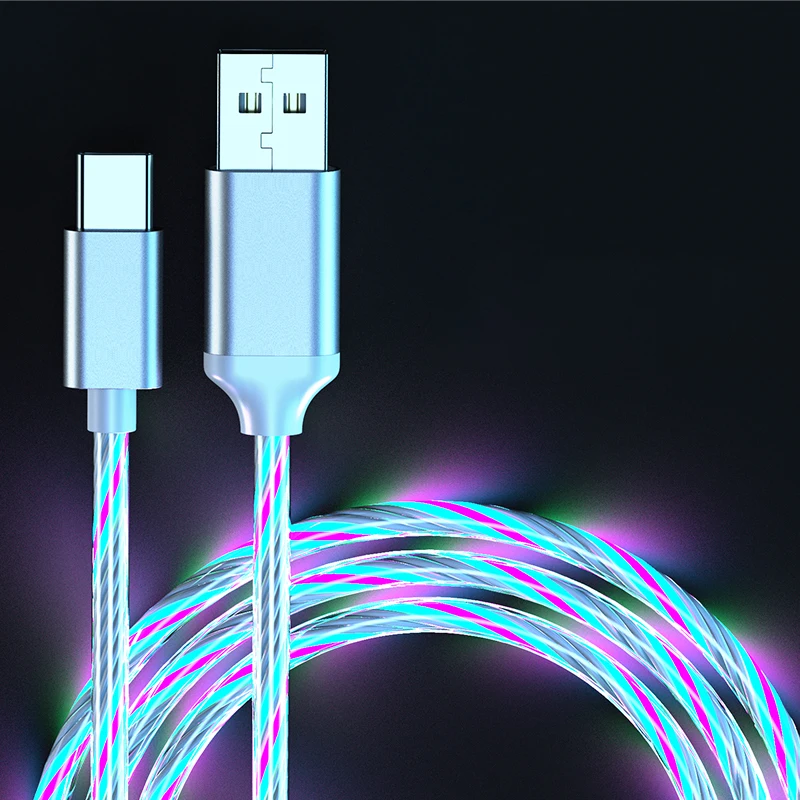 Ładowarka LED kabel USB do Xiaomi Redmi Note10 Huawei P40 Pro OPPO akcesoria do telefonów typ C kabel szybkie ładowanie kabel USB C