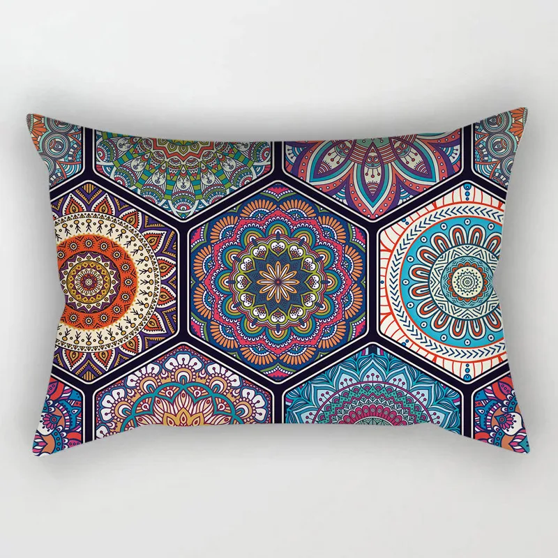 Vintage ethnic pattern pillowcase decoration sofa bed home  rectangular  mandala cushion cover