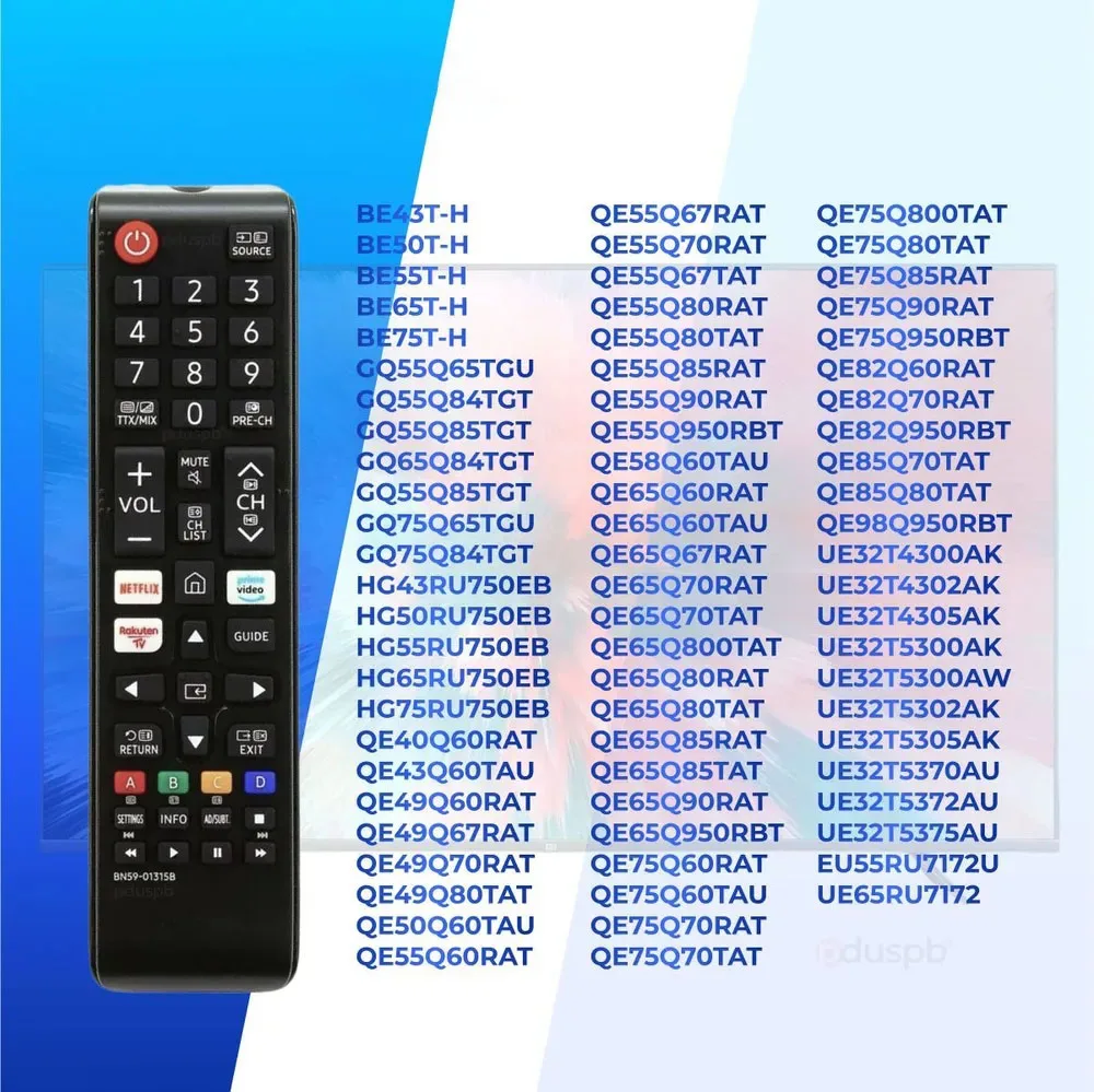 New BN59-01315B For Samsung TV Remote Control NETFLIX Prime Video UE55RU7100UE43RU7105 UE43RU7179 UE50RU7179 UE55RU7179